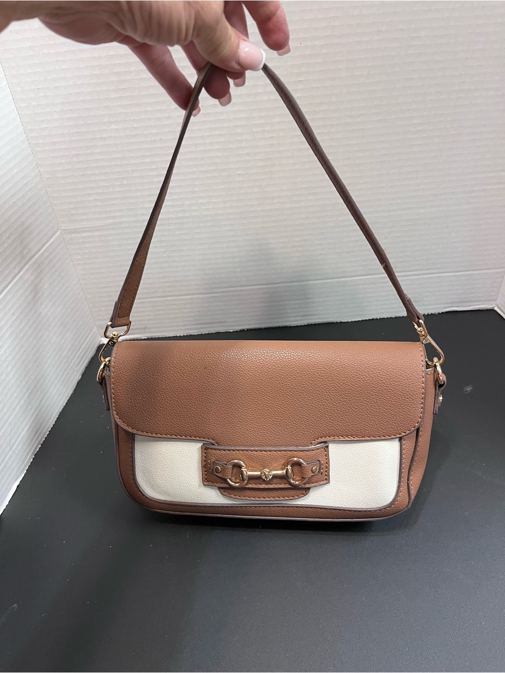 Anne Klein color block shoulder bag k - Picture 9 of 11